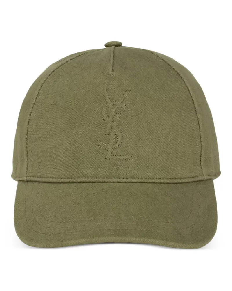 Saint Laurent Baseballkappe mit Logo - Grün Grün
