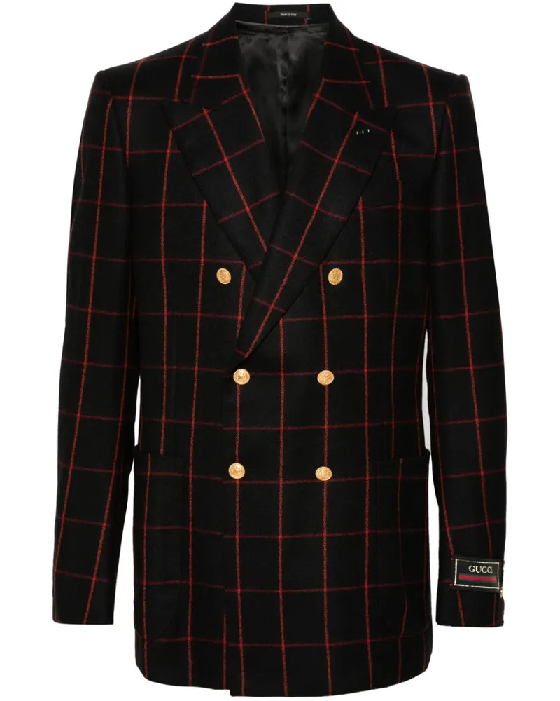 Gucci Sakko mit Logo-Patch - Schwarz Schwarz
