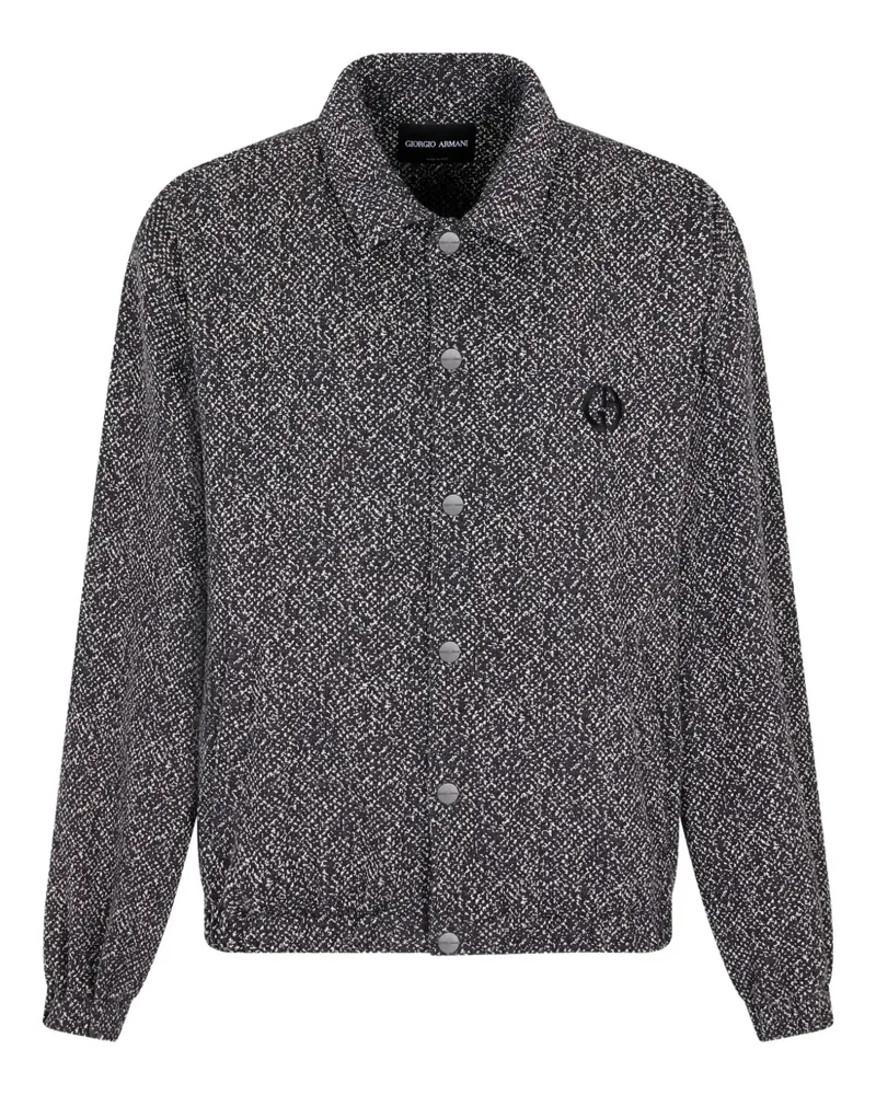 Giorgio Armani single-breasted coat - Grau Grau