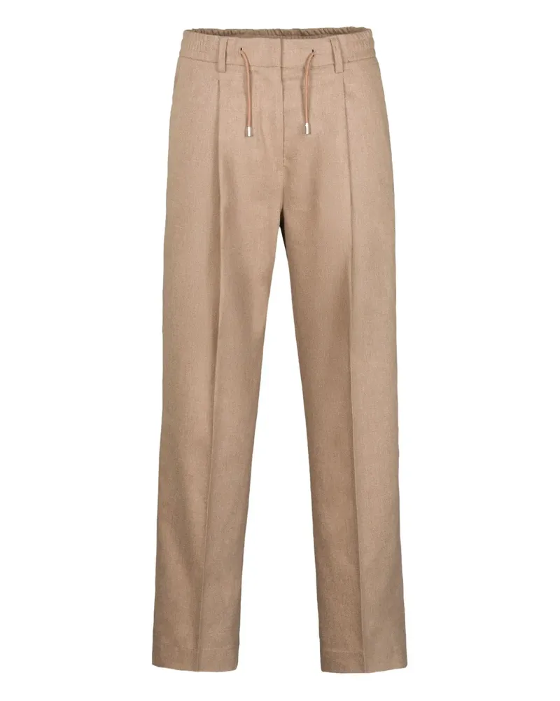MOORER Antonia-Lxw Bundfaltenhose mit Kordelzug - Nude Nude