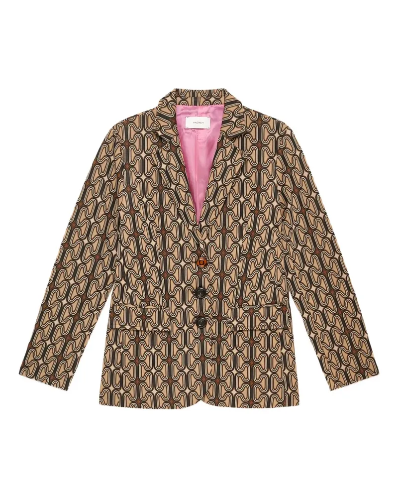 Maliparmi long-sleeves jacquard blazer - Schwarz Schwarz