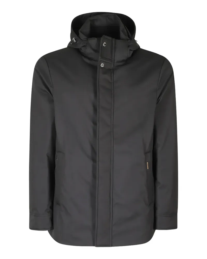 MOORER zip-up padded jacket - Schwarz Schwarz