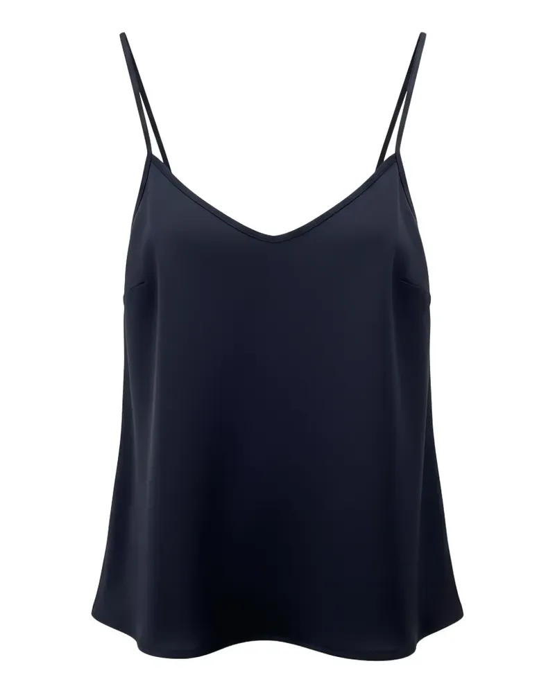 Black Label spaghetti-strap v-neck top - Blau Blau
