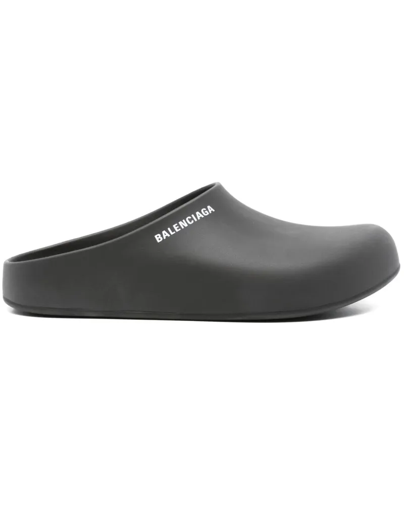 Balenciaga Mules mit Logo-Print - Schwarz Schwarz