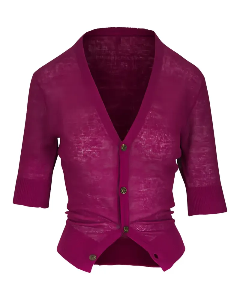 R13 short-sleeve V-neck cardigan - Violett Violett