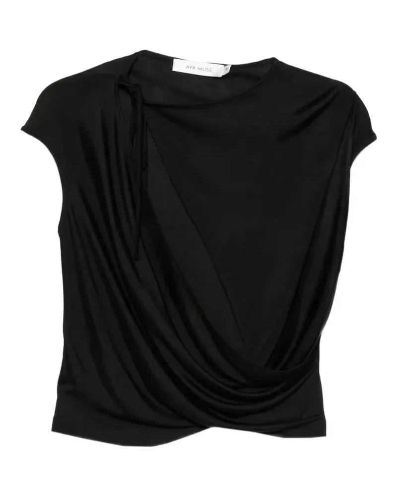 Aya Muse Nyra cut-out cami top - Schwarz Schwarz