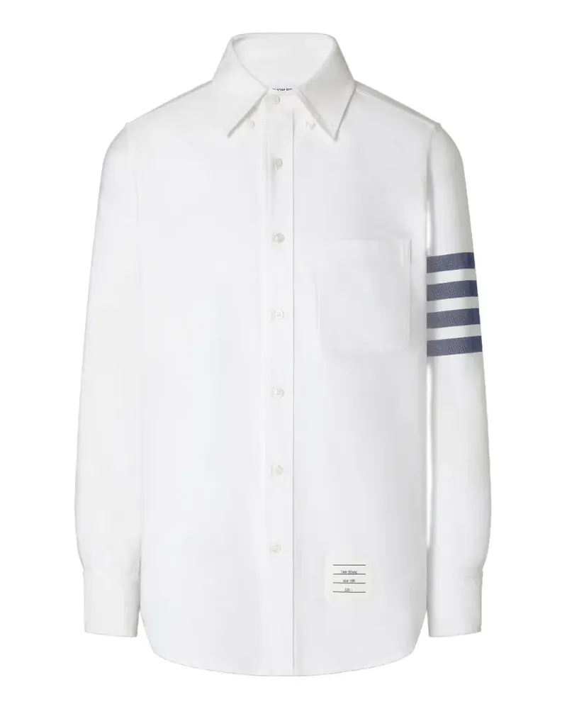 Thom Browne Oxford-Hemd mit Streifen - Weiß Weiß