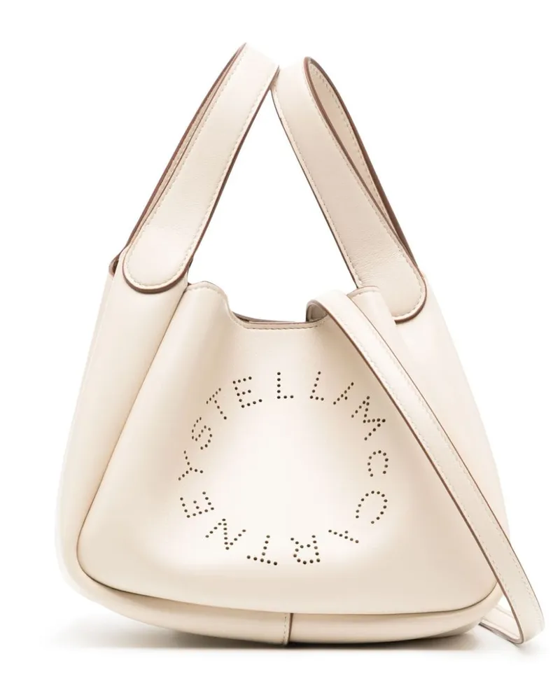 Stella McCartney Shopper mit perforiertem Logo - Nude Nude