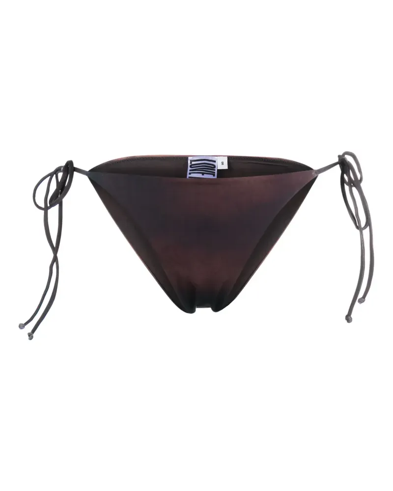 Jean Paul Gaultier Bikinihöschen mit Blumen-Print - Braun Braun