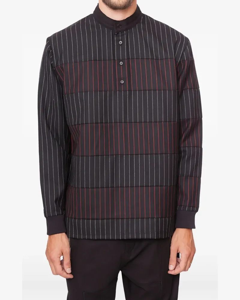 Givenchy striped Henley T-shirt - Schwarz Schwarz