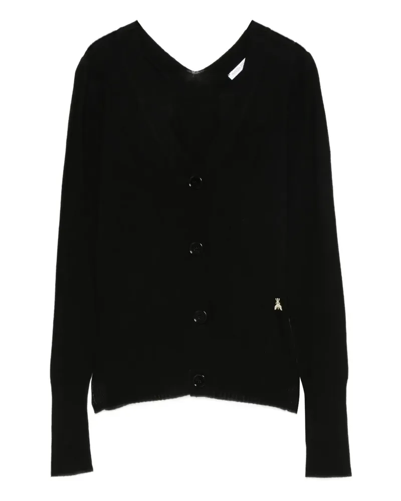 Patrizia Pepe Geknöpfter Cardigan mit Insektendetail - Schwarz Schwarz