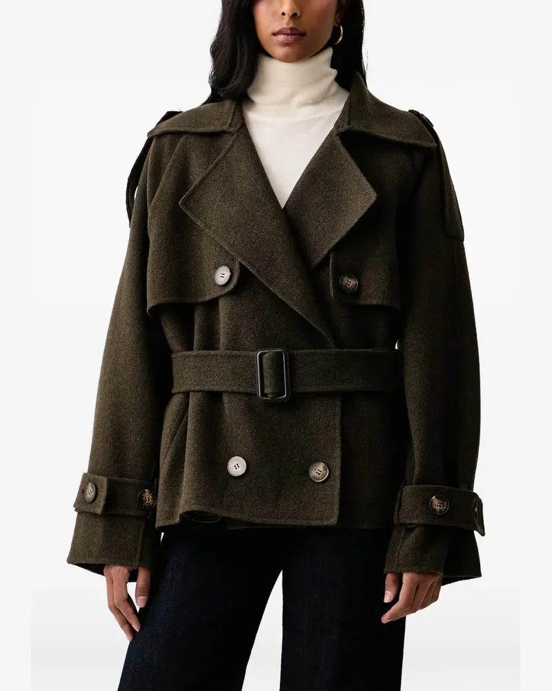 VICOLO double-breasted belted coat - Grün Grün