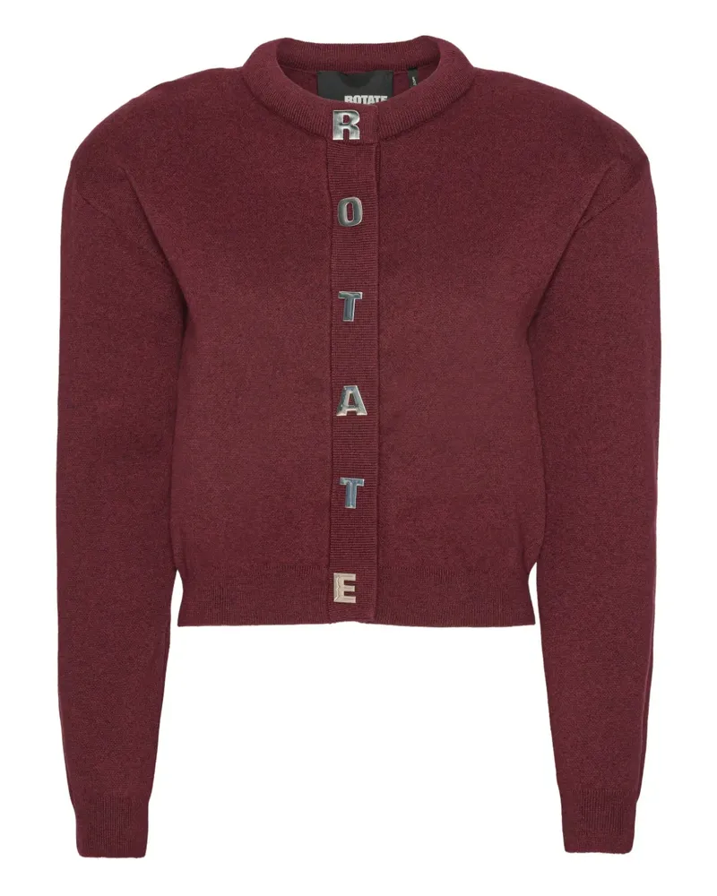 ROTATE Birger Christensen Cardigan aus Feinstrick Rot