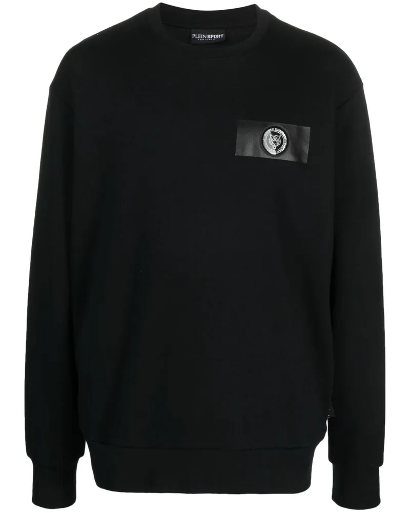 Philipp Plein Sweatshirt mit Logo-Patch Schwarz