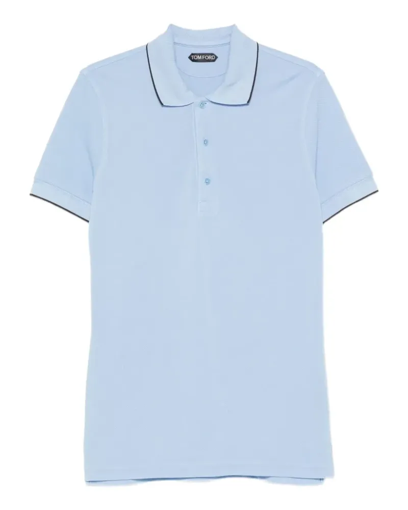 Tom Ford Poloshirt aus Piqué - Blau Blau
