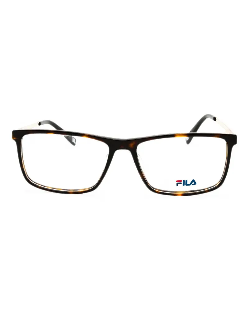 Fila tortoiseshell-effect rectangle-frame glasses - Braun Braun