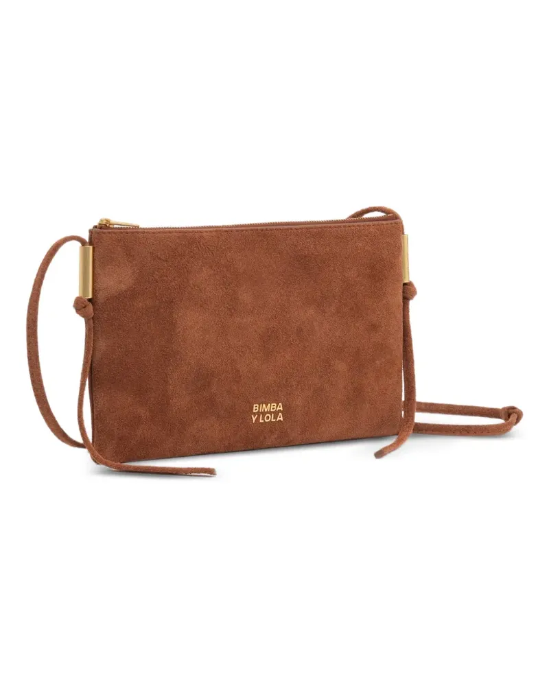 BIMBA Y LOLA Kleine Clutch aus Wildleder - Braun Braun