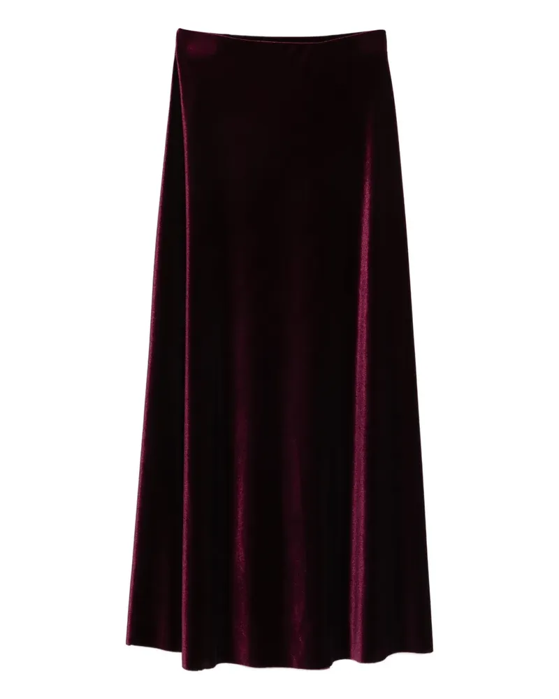 Blanca velvet-texture midi skirt - Violett Violett