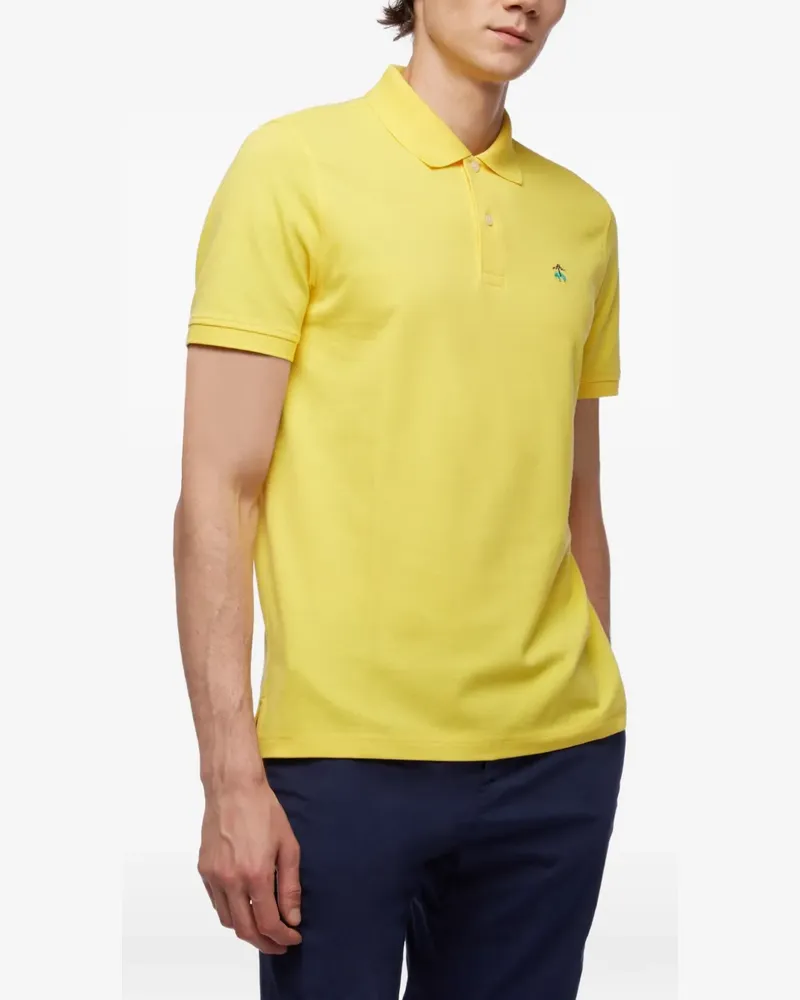 Brooks Brothers Poloshirt mit Logo-Stickerei - Gelb Gelb