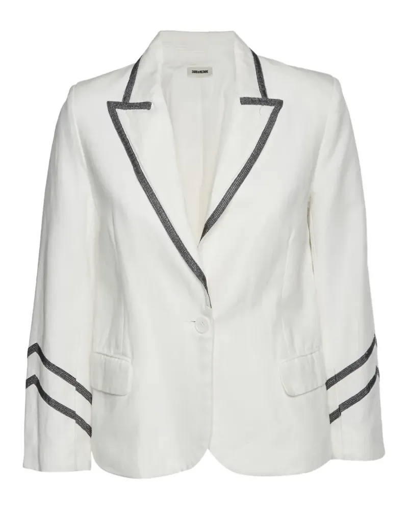Zadig & Voltaire Victor Co Blazer mit Spitzenbesatz - Weiß Weiß