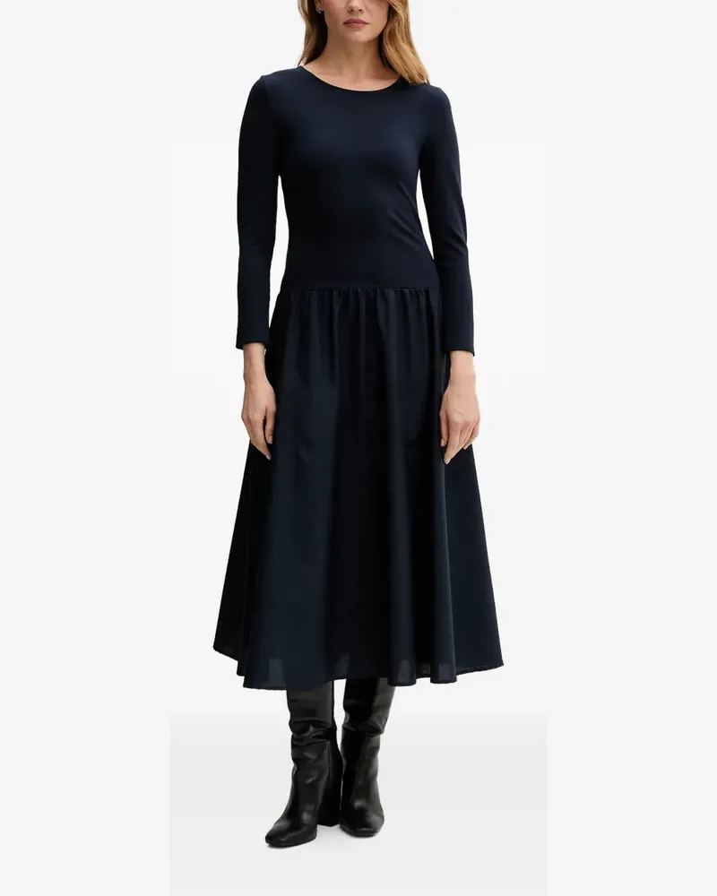 Gant long-sleeve gathered midi dress - Blau Blau
