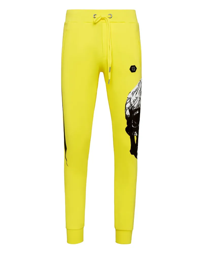 Philipp Plein allover skull jogging Pants - Gelb Gelb
