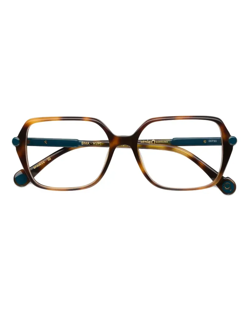 Etnia Barcelona Sima Brille mit geometrischem Gestell - Braun Braun