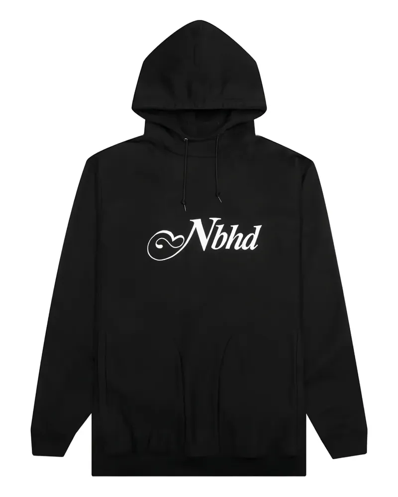 Neighborhood Hoodie mit Logo-Stickerei - Schwarz Schwarz