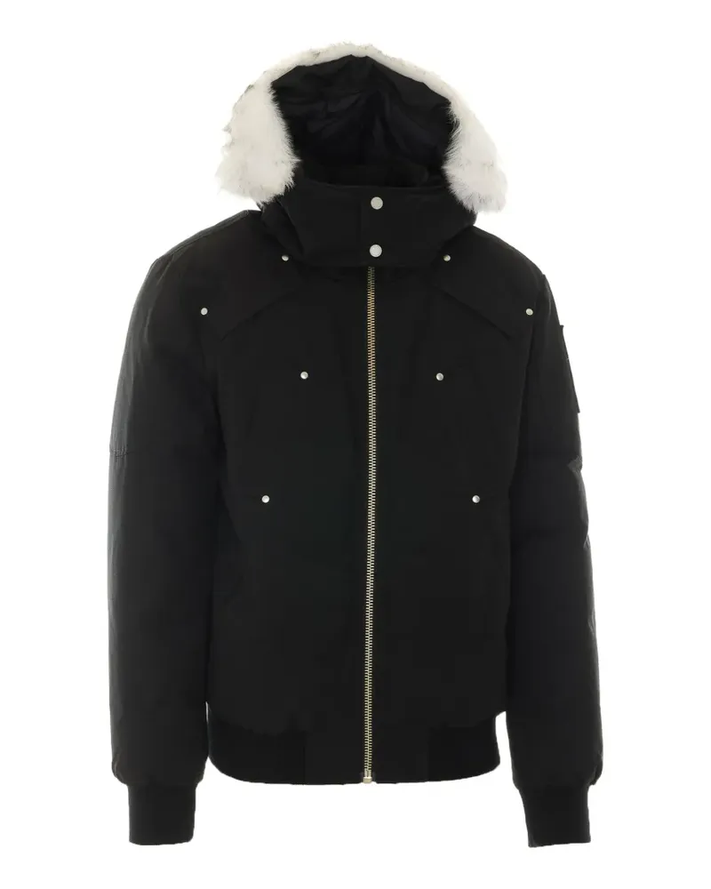 Moose Knuckles Original Ballistic Bomberjacke mit Shearling-Besatz - Schwarz Schwarz