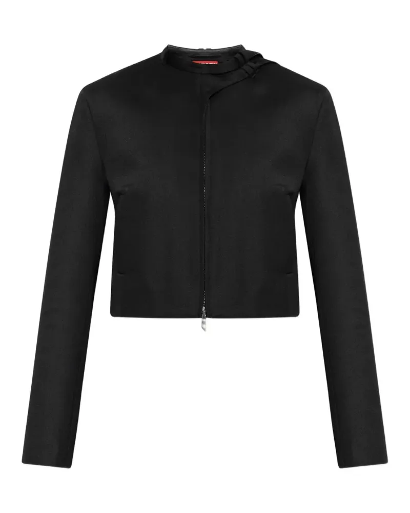 Diesel tailored jacket with biker-neck strap - Schwarz Schwarz