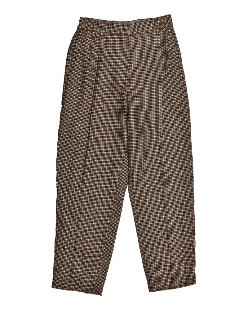 Brunello Cucinelli Hose mit Hahnentrittmuster - Braun Braun