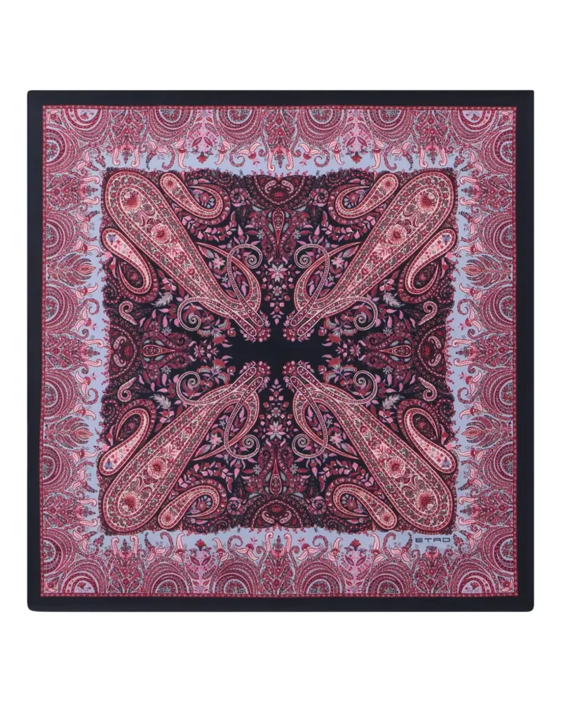 Etro paisley-print silk pocket square scarf - Violett Violett