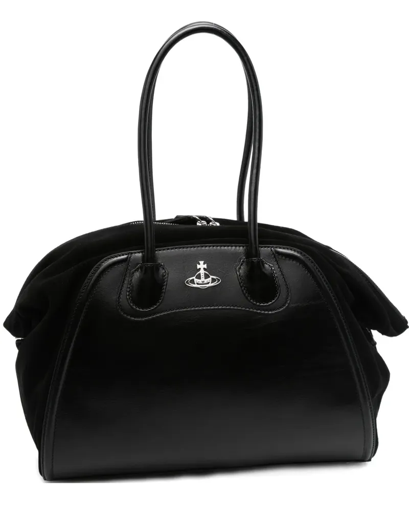Vivienne Westwood Mittelgroßer Shirley Tote Bag mit abgerundetem Henkel - Schwarz Schwarz