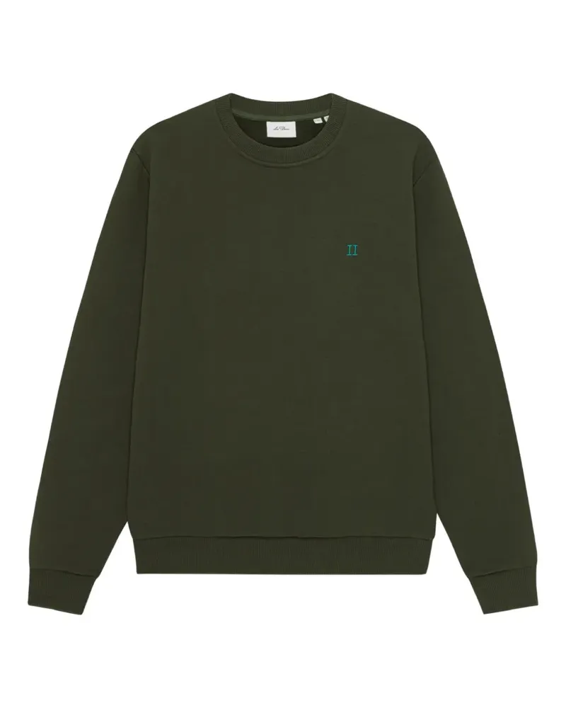 LES DEUX Sweatshirt mit Logo-Stickerei - Grün Grün