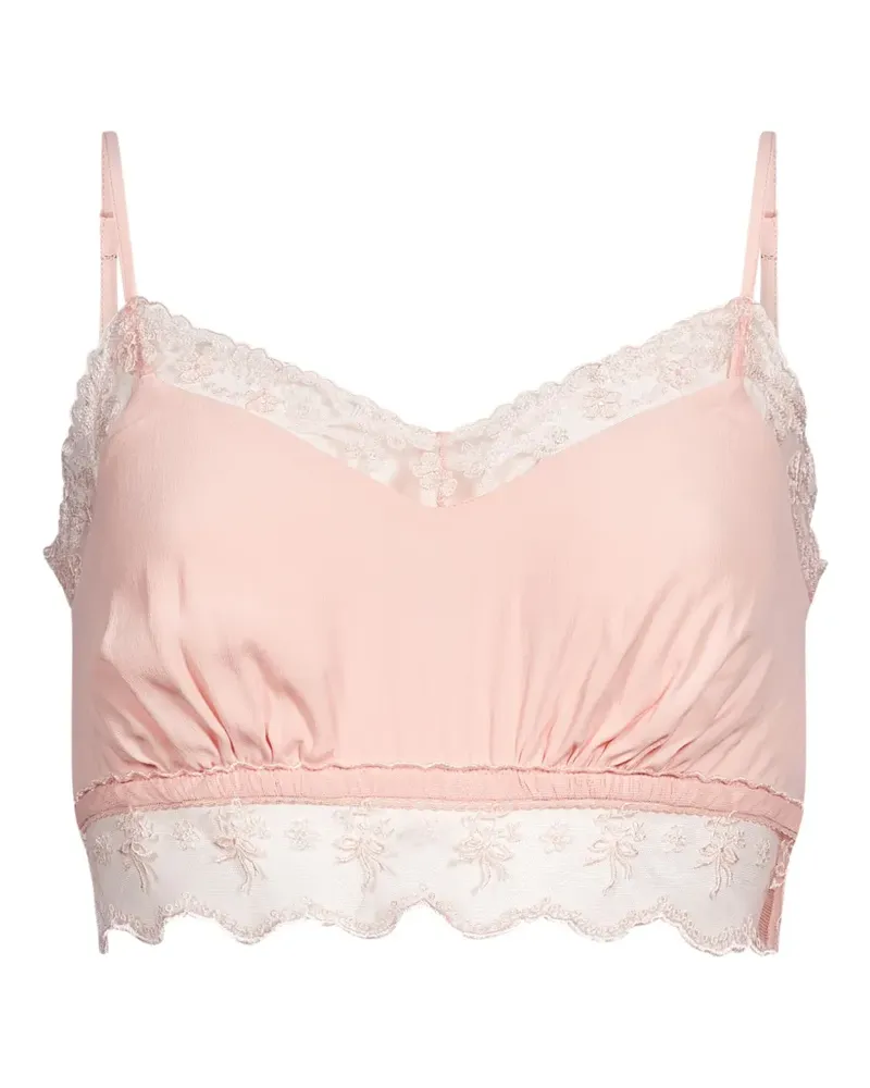 Simone Rocha Camisole-Top mit Spitzensaum - Rosa Rosa