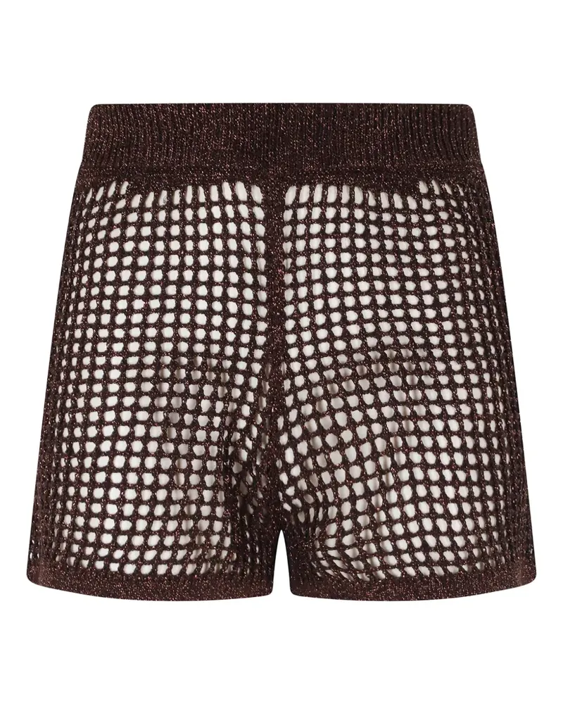 MC2 Saint Barth Sharma metallic-mesh shorts - Braun Braun