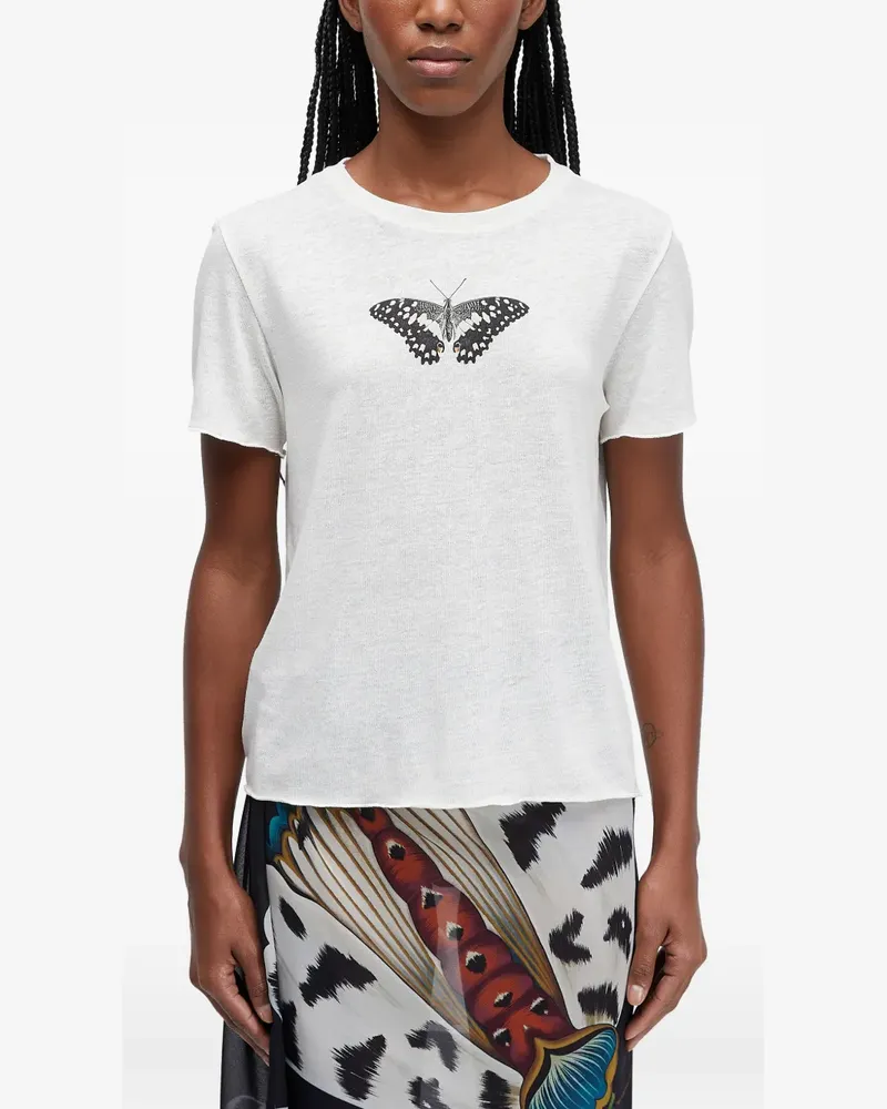 Osklen T-Shirt mit Schmetterlingen - Weiß Weiß