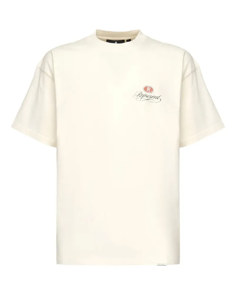 REPRESENT T-Shirt mit Logo-Print - Nude Nude