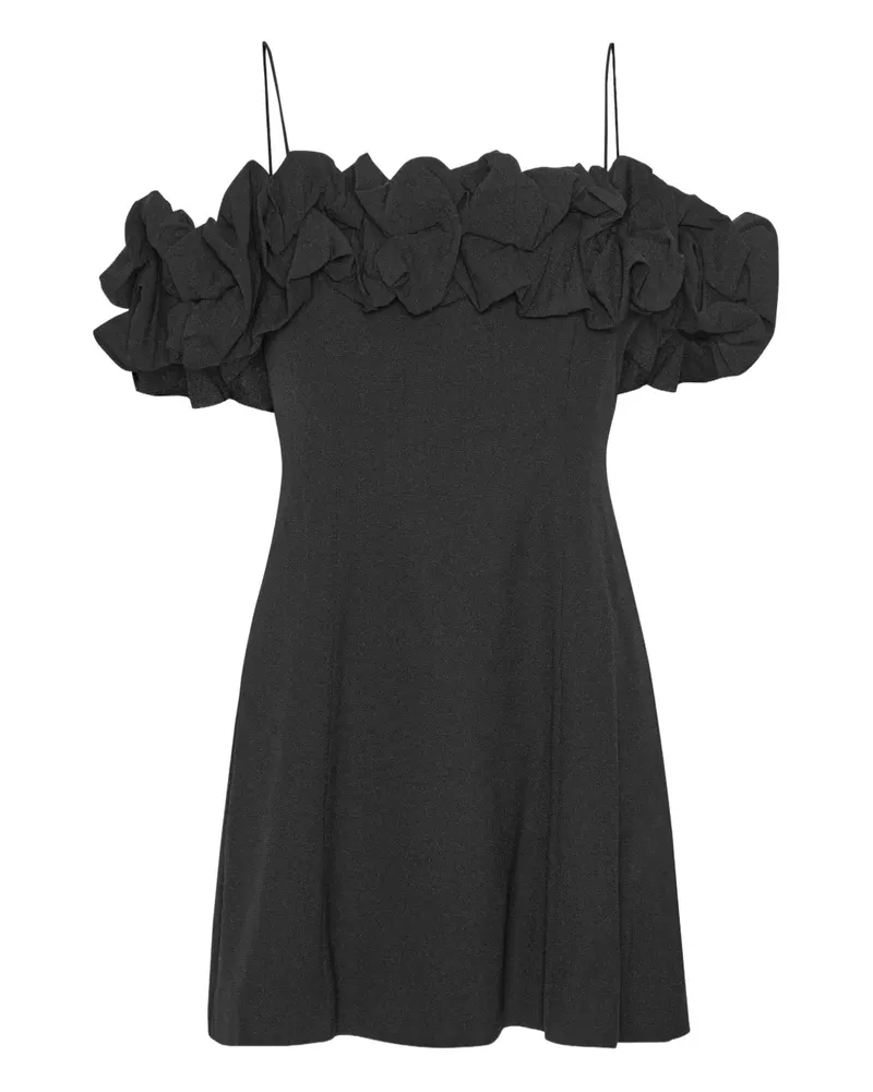 ROTATE Birger Christensen Schulterfreies Minikleid - Schwarz Schwarz