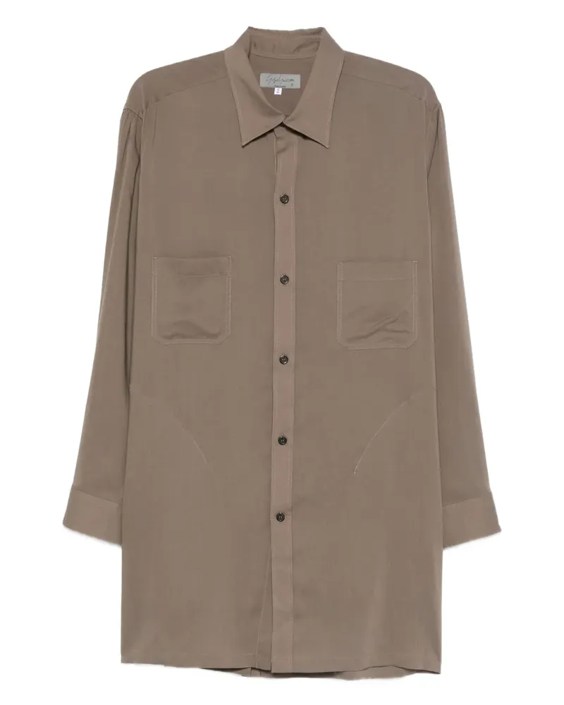 Yohji Yamamoto Langärmeliges Hemd - Braun Braun