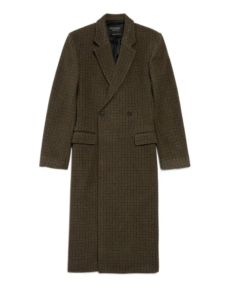 Balenciaga Geknöpfter Mantel - Grün Grün