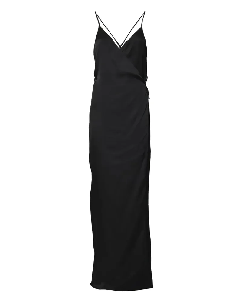 NINEMINUTES Spaghettikleid mit V-Ausschnitt - Schwarz Schwarz