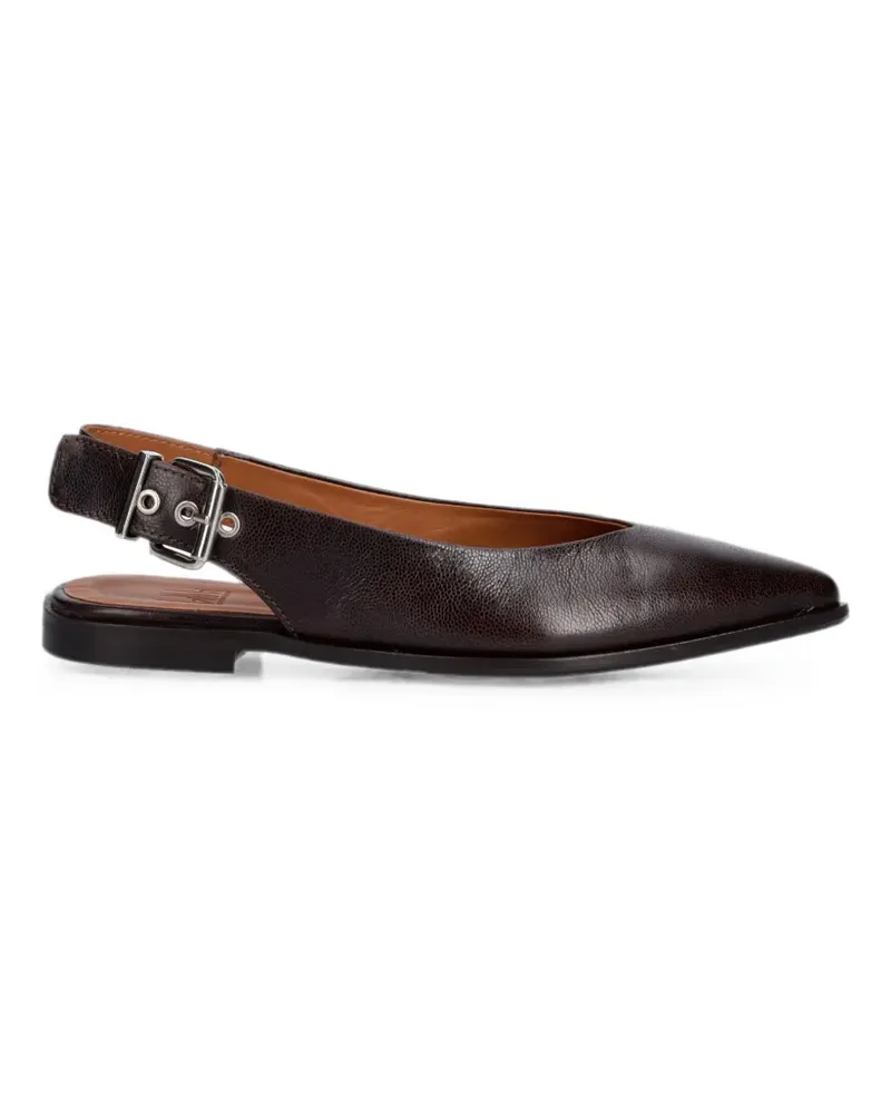 Billi Bi buckle-fastening slingback ballet flats - Braun Braun