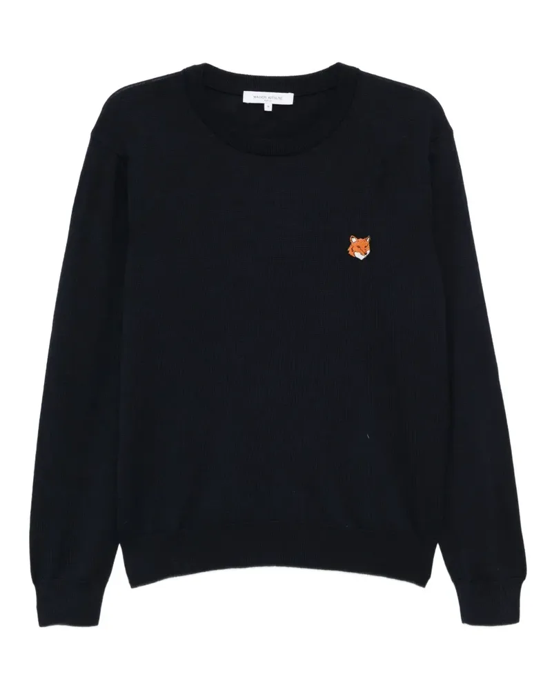 Kitsuné Pullover mit Bold Fox Head-Patch - Blau Blau