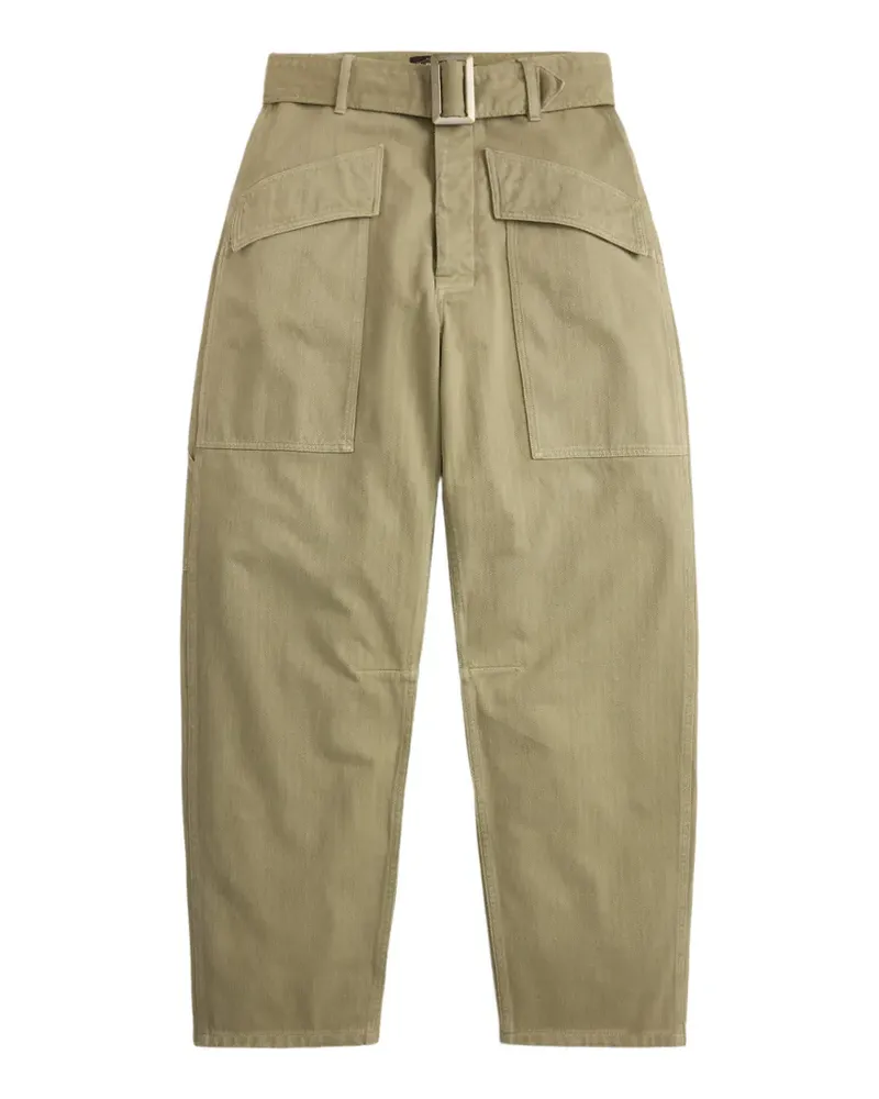 Ralph Lauren Hose mit Gürtel - Nude Nude