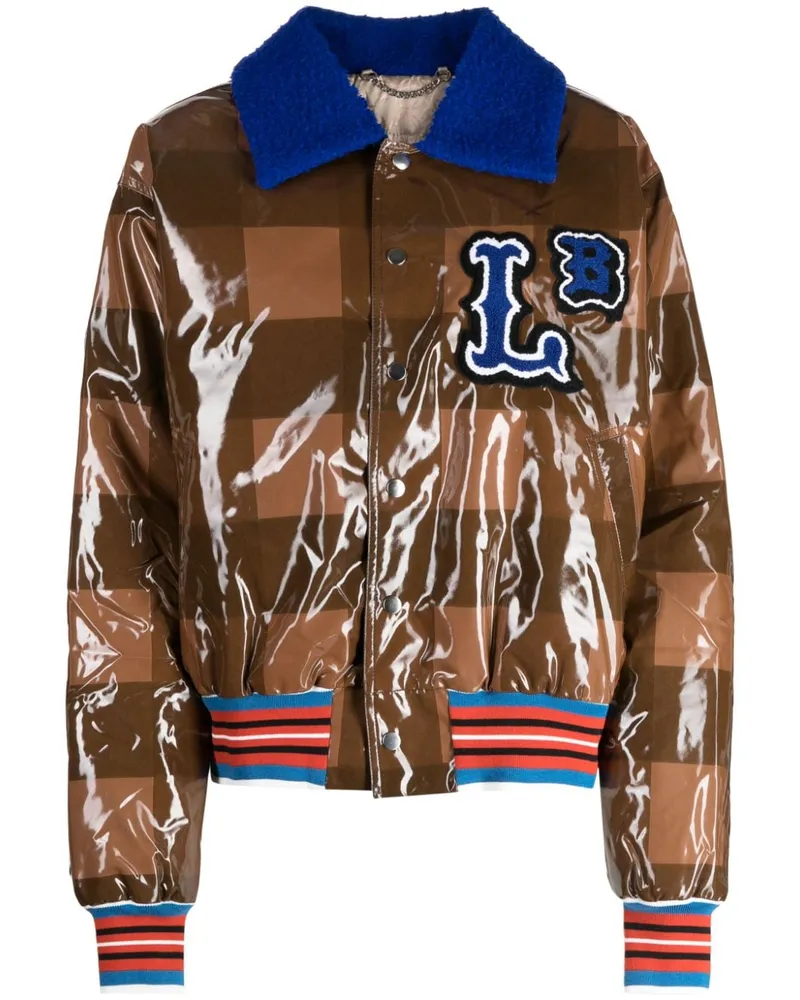 Charles Jeffrey Loverboy Karierte Bomberjacke - Braun Braun