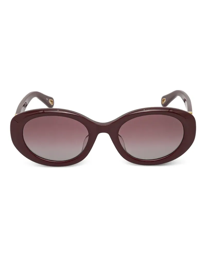 Chloé Sonnenbrille mit ovalem Gestell - Rot Rot