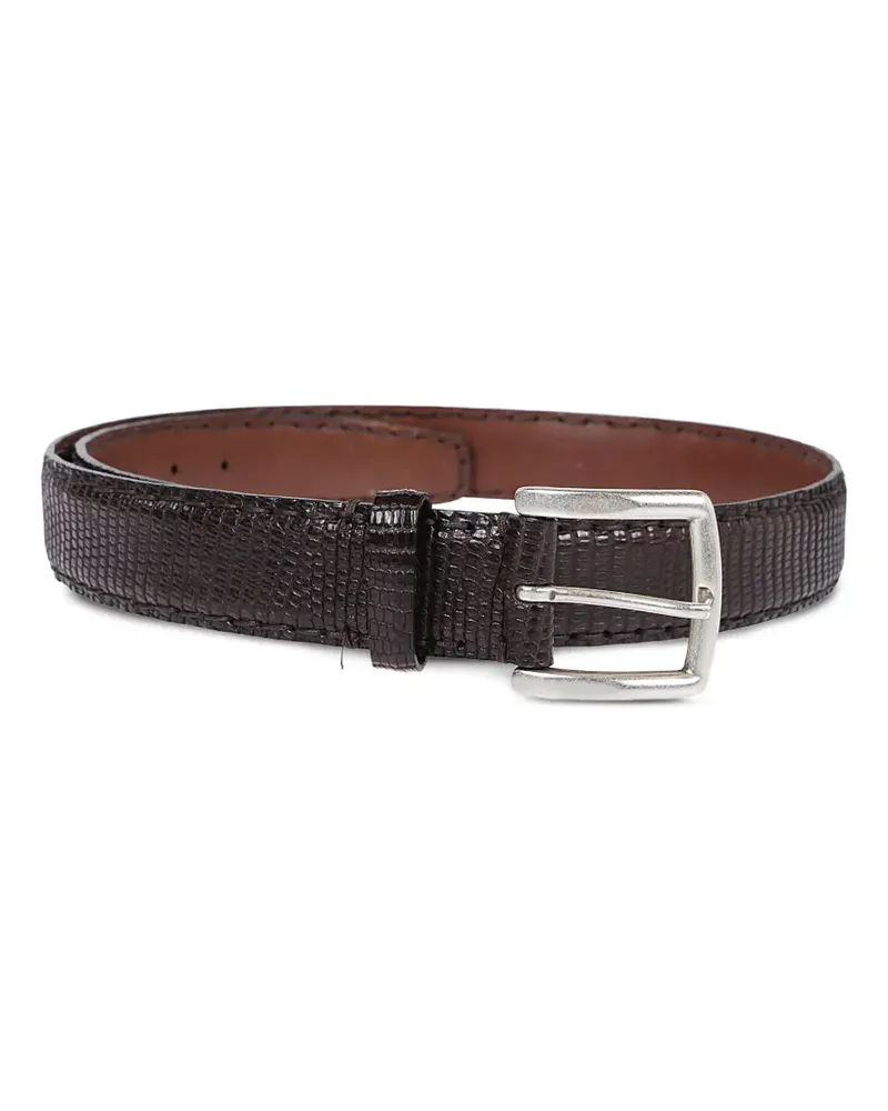 Reptile's House embossed leather belt - Braun Braun