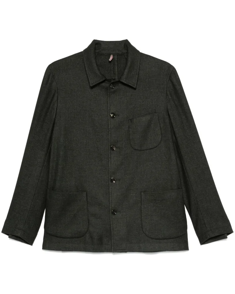 Dell'oglio Einreihige Hemdjacke - Grün Grün
