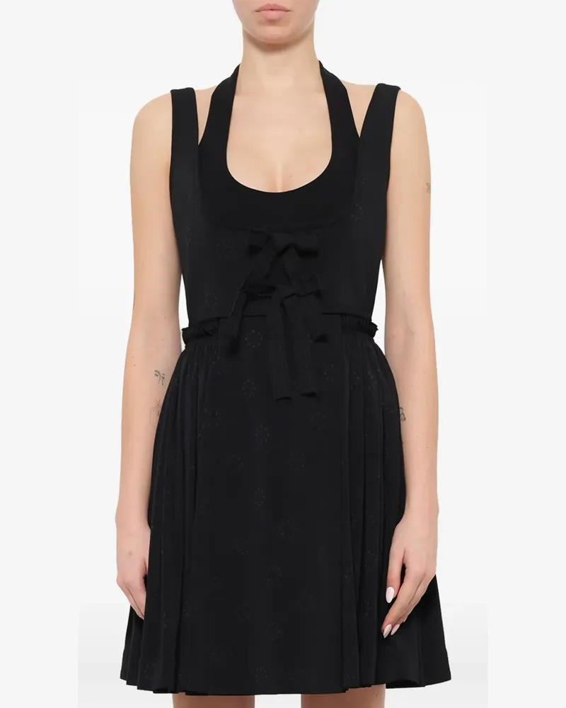 Givenchy Jersey-Kleid mit Schnürung - Schwarz Schwarz